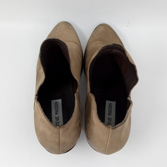 Steve Madden Adelphie Pointed Toe Cut Out Brown Ankle Boots, Women's Size 10 - Picture 8 of 13